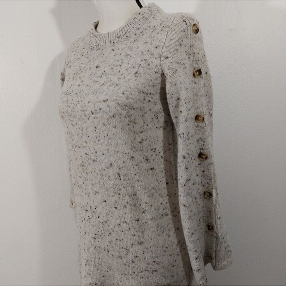 Madewell Donegal Bell Style Button-Sleeve Wool Blend Sweater-Dress Size XS - Picture 4 of 8